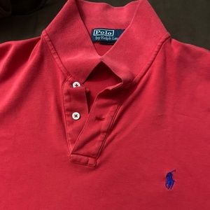 Men's Iconic Mesh Polo Shirt - Red (L)